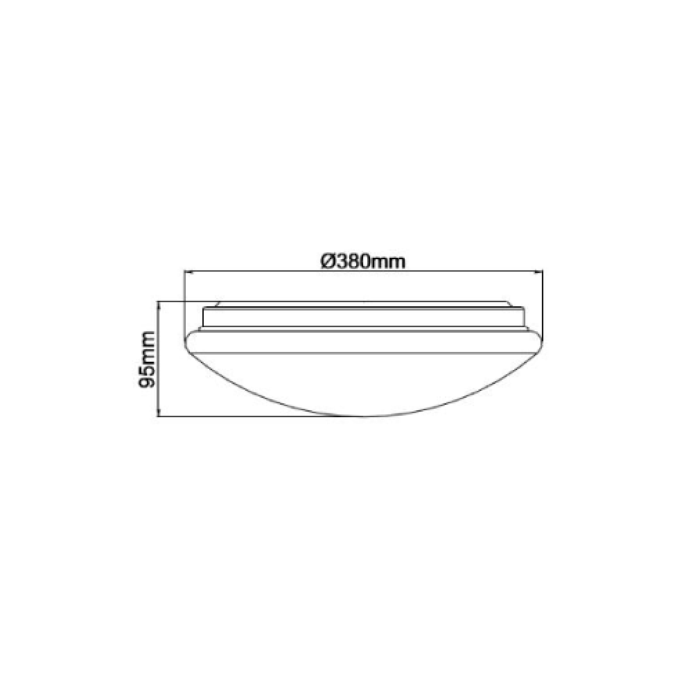 Buy LED Oyster Lights Australia Round LED Oyster Light W380mm 30W White Aluminium 3 CCT - AC1011-LED-30W