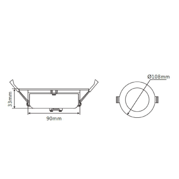 Recessed LED SMD Downlight 12W TRI Colour White - DL1262-WHTC12S01