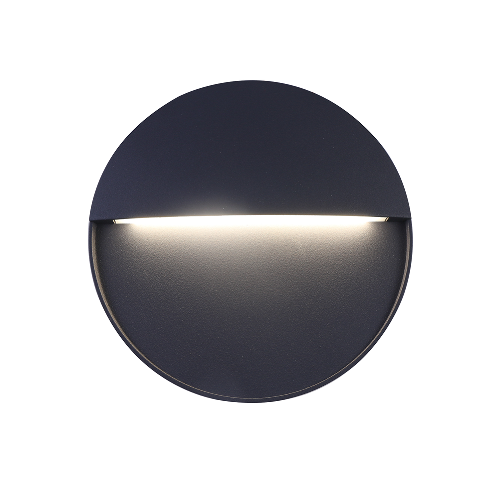 Buy Exterior Wall Lights Australia Round Exterior Wall Light W190mm Black Aluminium 2CCT - LF-372001