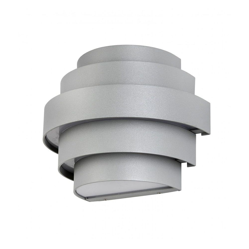 Buy Exterior Wall Lights Australia Fiorentino Lighting - STEP 2 Light LED Wall Light Silver
