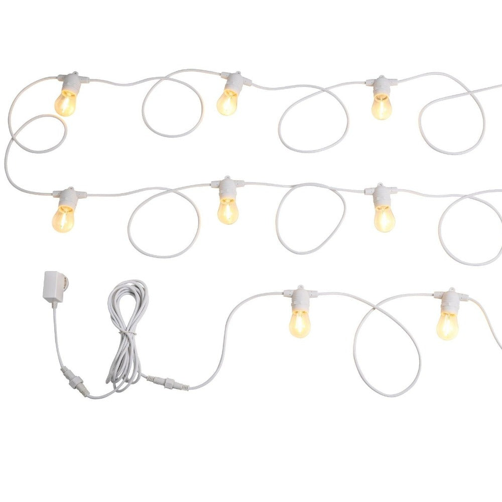 Buy Festoon Lights Australia Festoon Solar 10 Lights 12V L13000mm White Plastic 2700K - 205894N