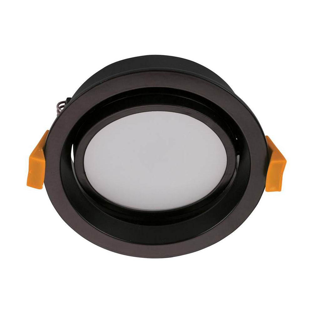 Buy Recessed LED Downlights Australia Deco Round Recessed LED Tilt Downlight 13W Black Aluminium 3CCT - 21045