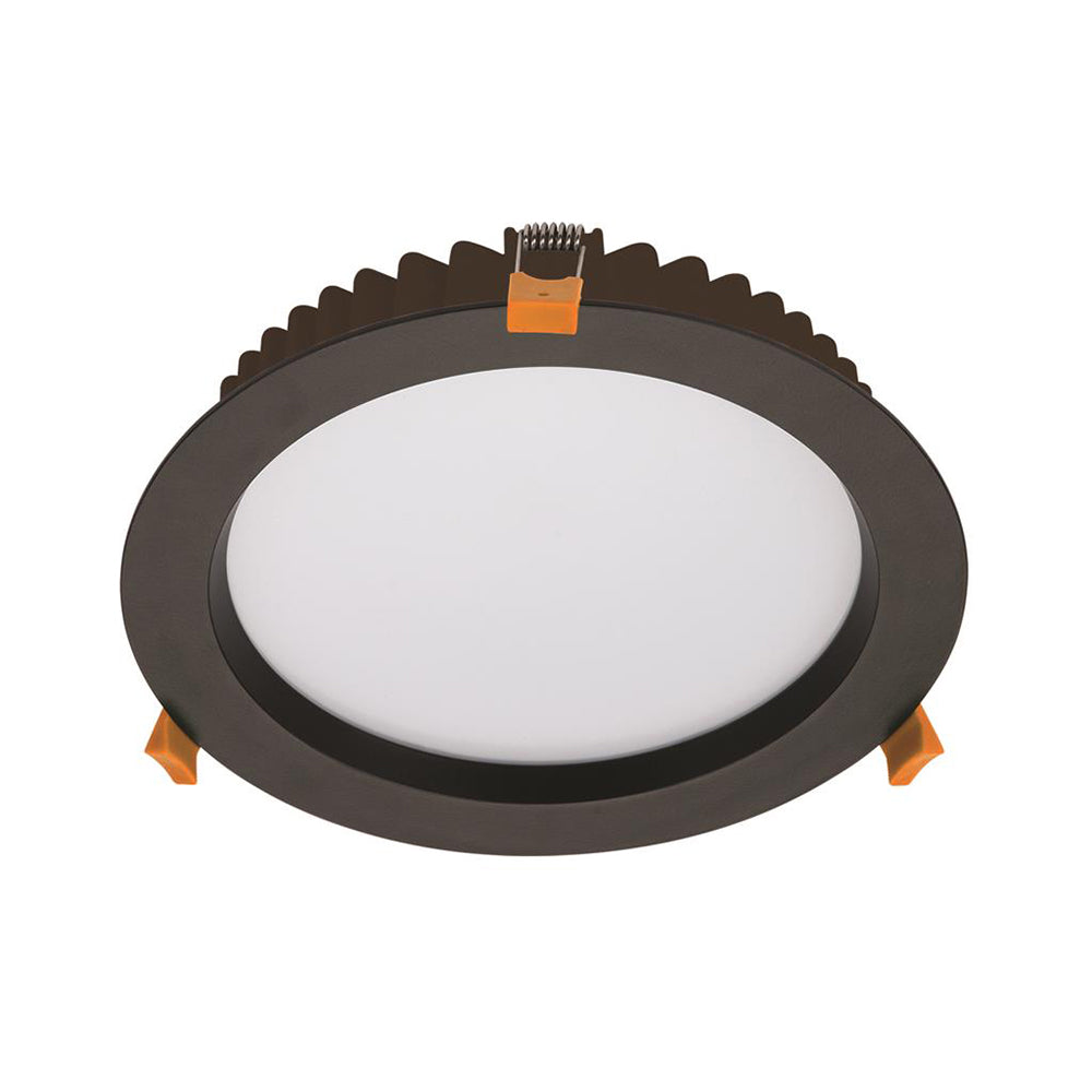 Buy Recessed Downlights Australia Deco Round Recessed Downlight 28W Black Aluminium 3CCT - 20435
