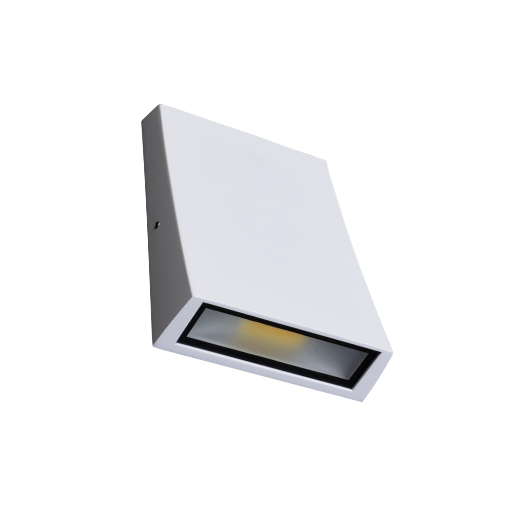 Buy Exterior Wall Lights Australia Dent Exterior Wall Light 6W White Aluminium 3CCT - 19009