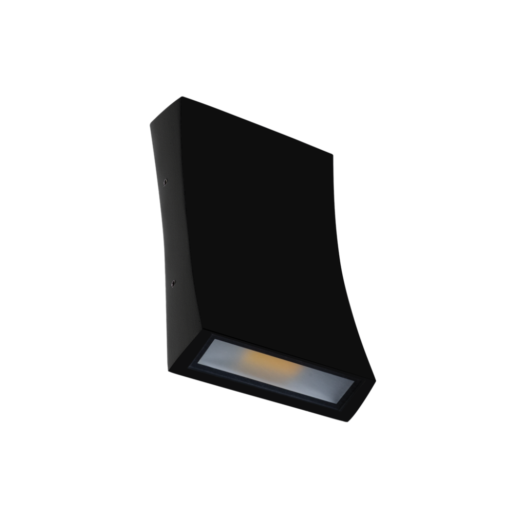 Buy Up / Down Wall Lights Australia Dent Up & Down Wall 2 Lights Black Aluminium 3CCT - 19011