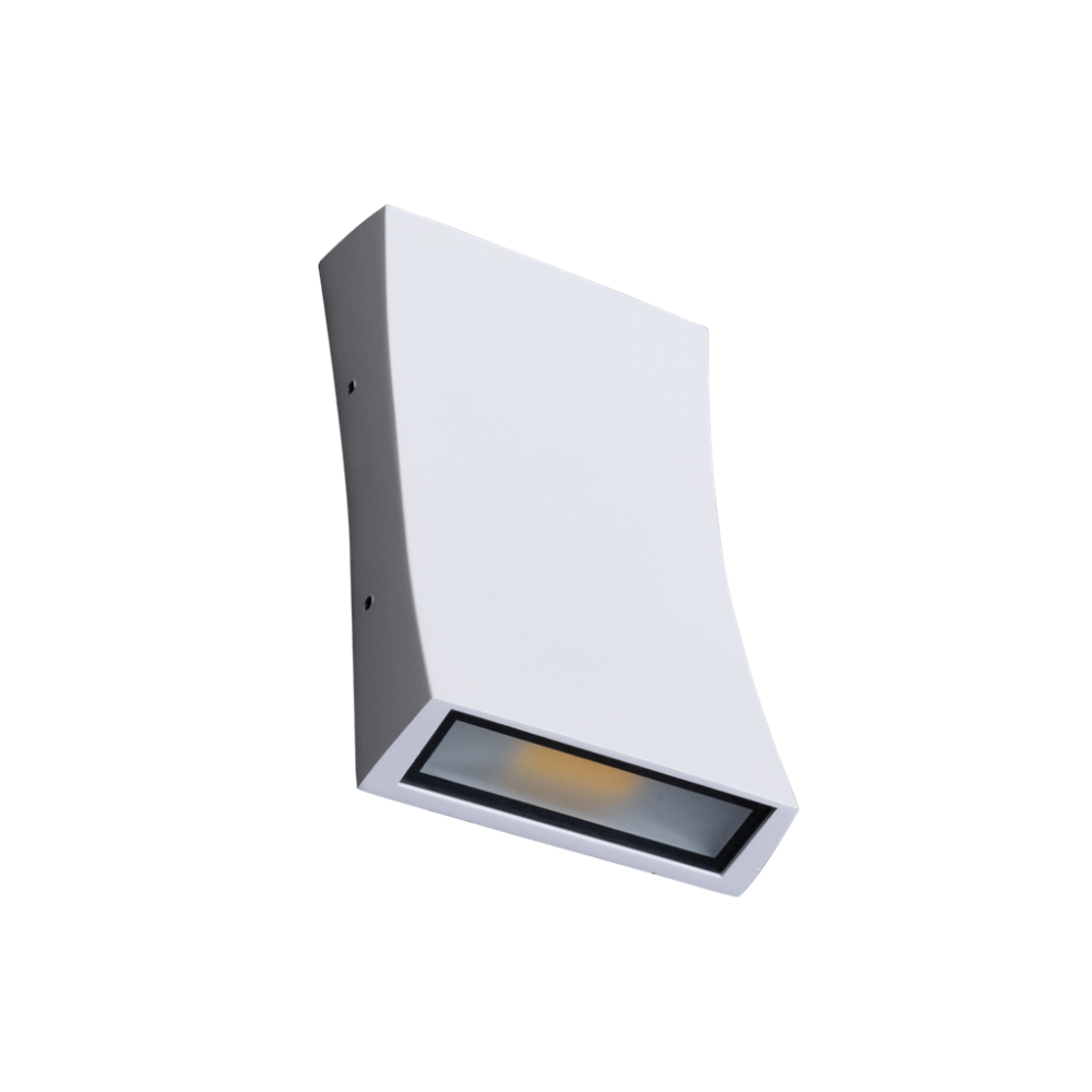 Buy Up / Down Wall Lights Australia Dent Up & Down Wall 2 Lights White Aluminium 3CCT - 19012