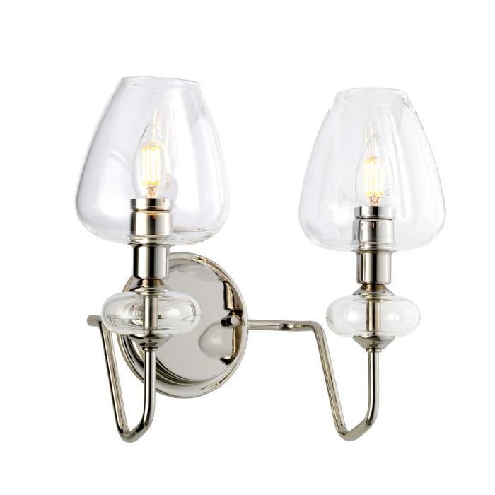 Armand 2 Light Wall Light Polished Nickel - DL-ARMAND2-PN