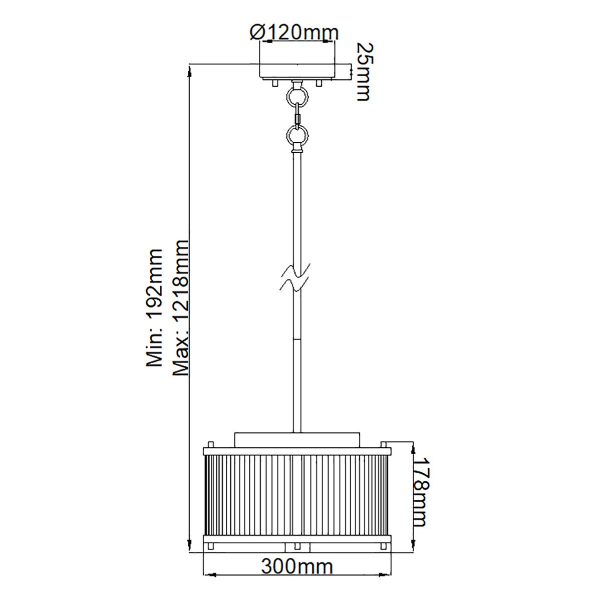 Corona 2 Light Pendant Museum Bronze Dark Brown Painted & Aged Brass - DL-CORONA-2P-BAB