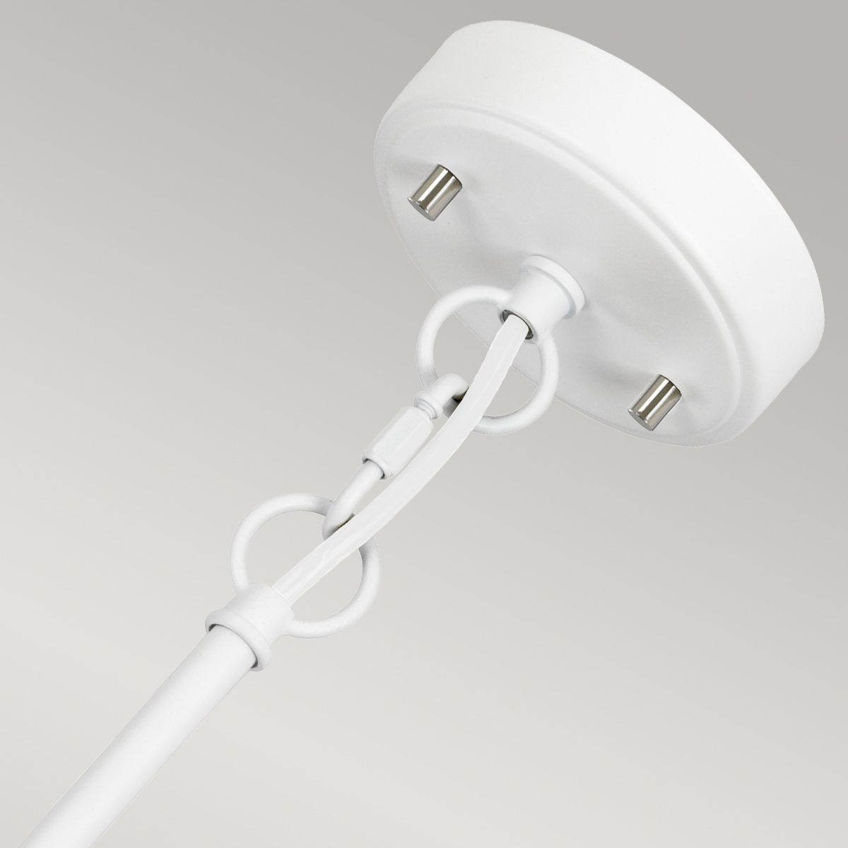 Corona 2 Light Pendant White Satin Painted & Polished Nickel - DL-CORONA-2P-WPN