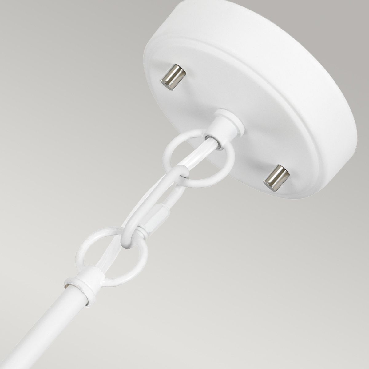 Corona 3 Light Pendant White Satin Painted & Polished Nickel - DL-CORONA-3P-WPN