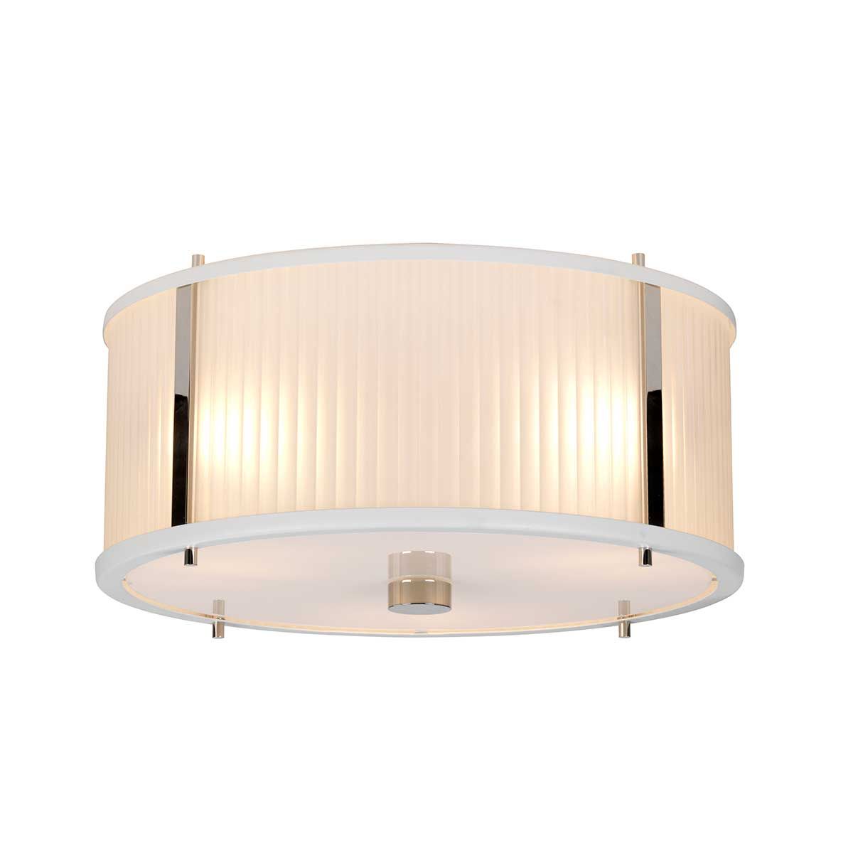 Corona 3 Light Pendant White Satin Painted & Polished Nickel - DL-CORONA-3P-WPN