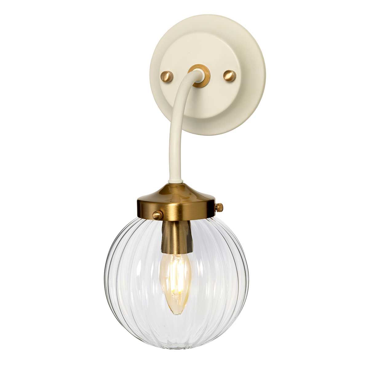 Cosmos Wall Light Cream Painted & Aged Brass - DL-COSMOS1