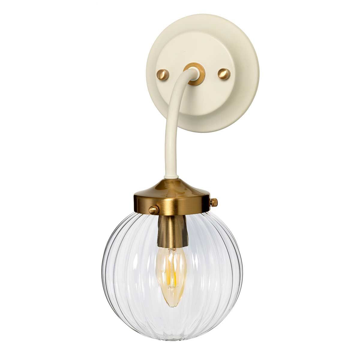 Cosmos Wall Light Cream Painted & Aged Brass - DL-COSMOS1