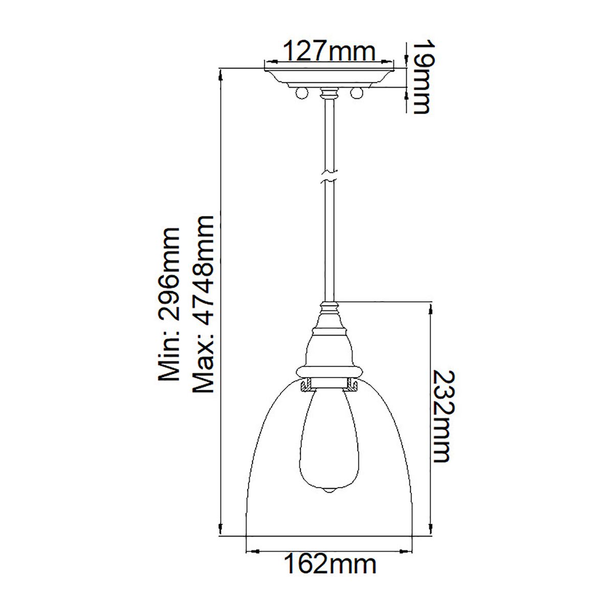 Matrimonio Pendant Light Driftwood & Dark Weathered Zinc - DL-MATRIMONIO-1P