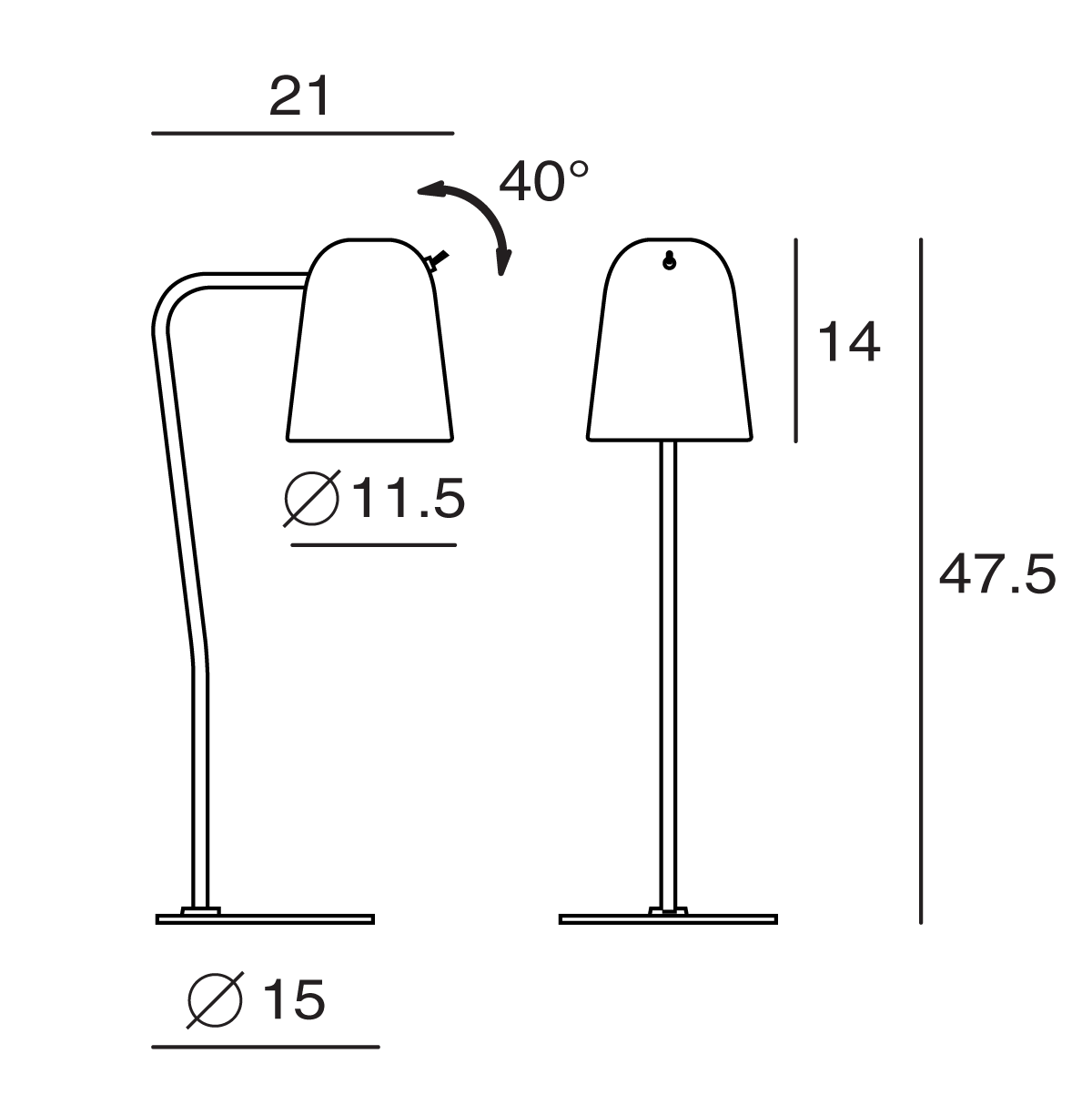 Dobi Table Lamp Black - SE LT/DOBI/BK
