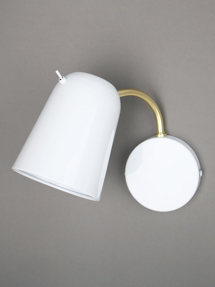 Dobi Wall Light White & Gold - SE A/DOBI/WH/GOLD