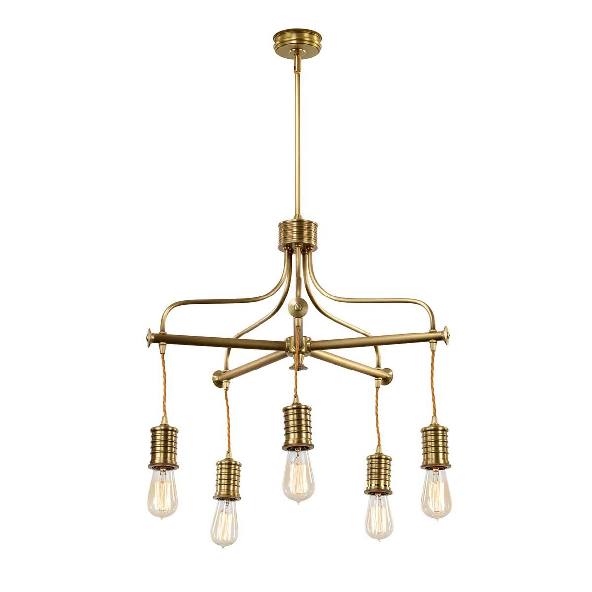 Douille 5 Light Chandelier Aged Brass - DOUILLE5-AB