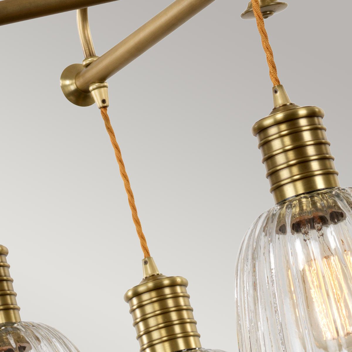 Douille 5 Light Chandelier Aged Brass - DOUILLE5-AB