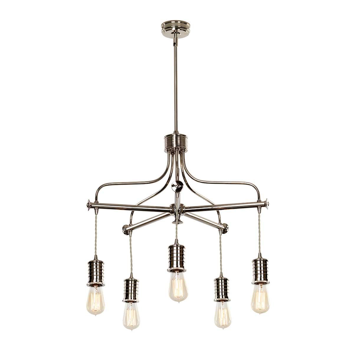 Douille 5 Light Chandelier Polished Nickel - DOUILLE5-PN
