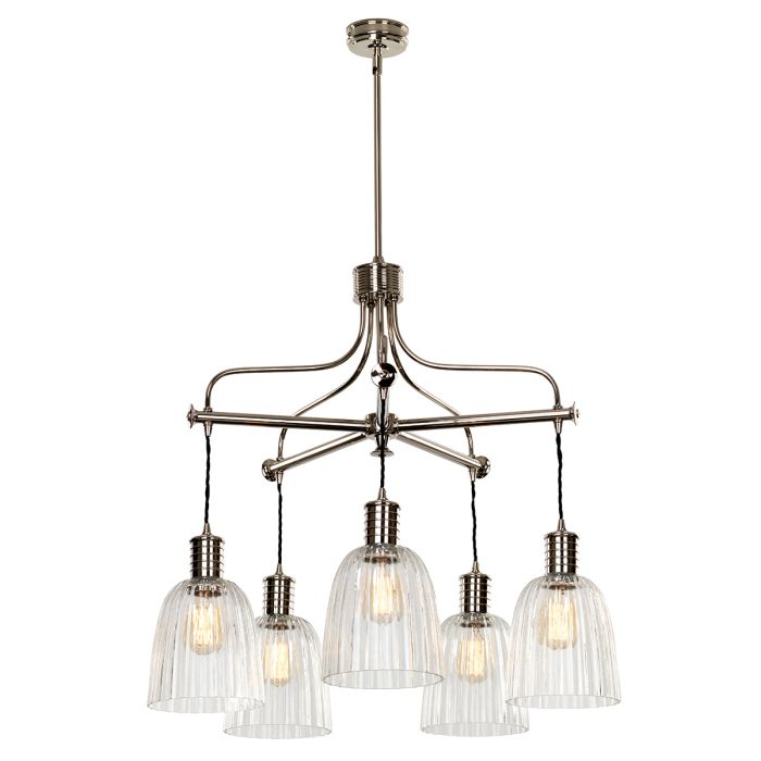 Douille 5 Light Chandelier Polished Nickel - DOUILLE5-PN