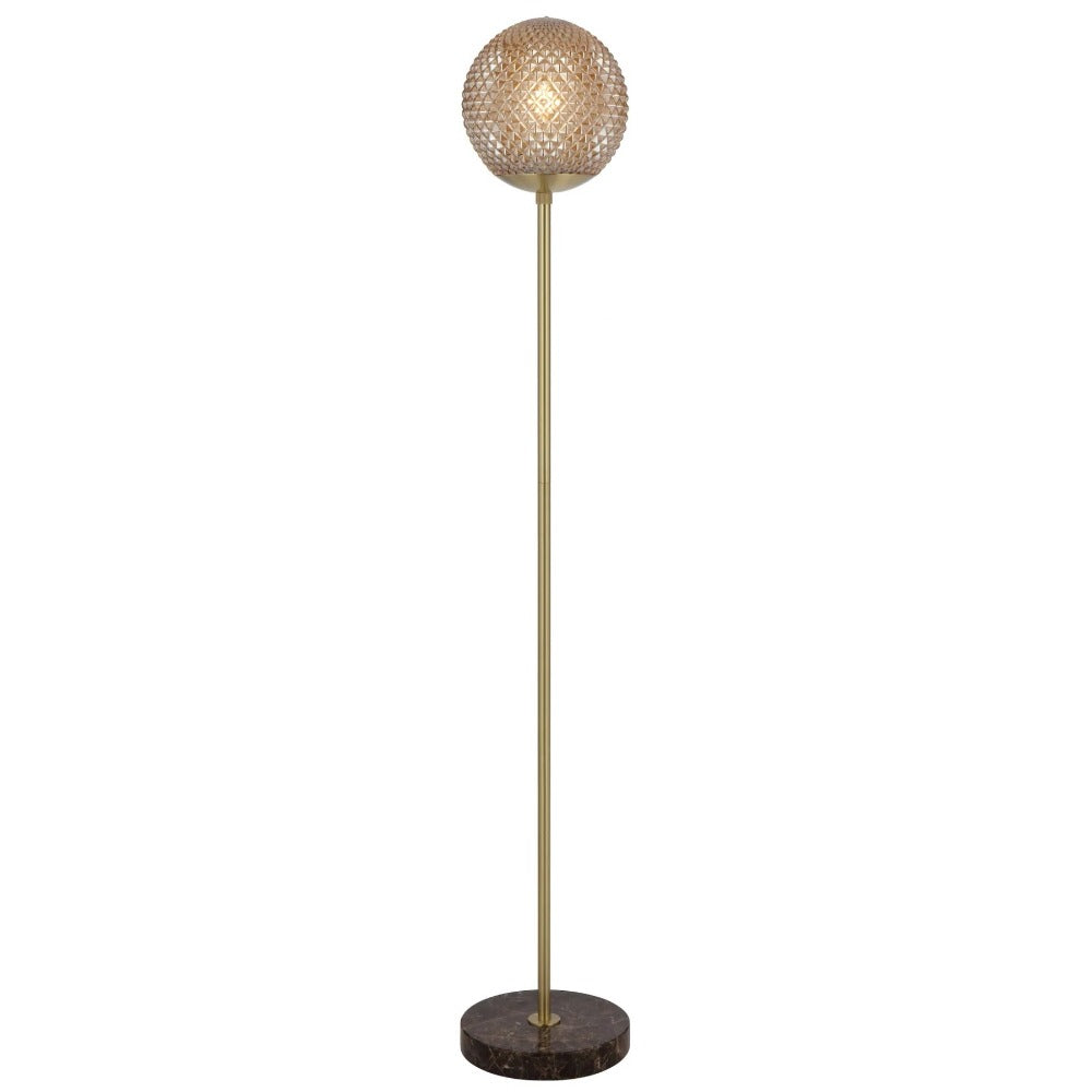 Buy Floor Lamps Australia ELWICK Floor Lamp Brown Amber - ELWICK FL-BRWAM