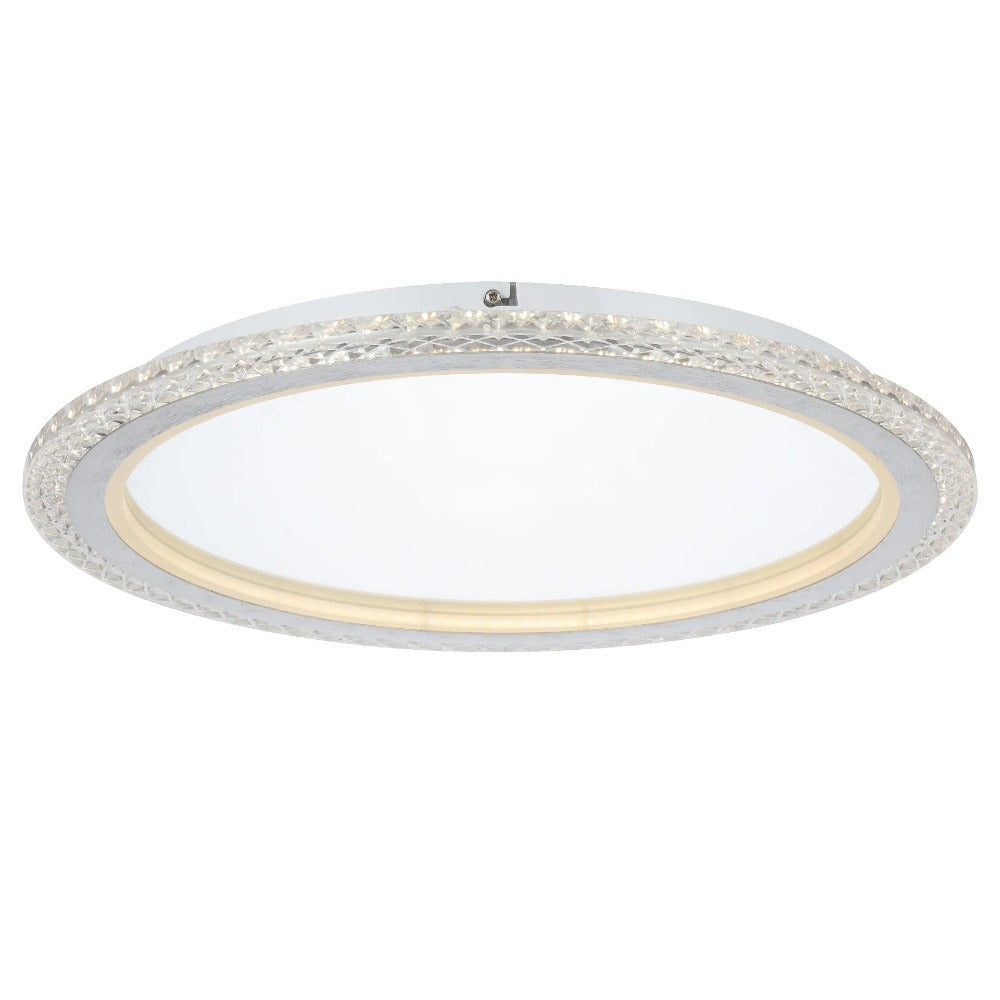 Buy LED Oyster Lights Australia ELIE LED Oyster Light W500mm Chrome 3CCT - ELIE OY50-CH3C