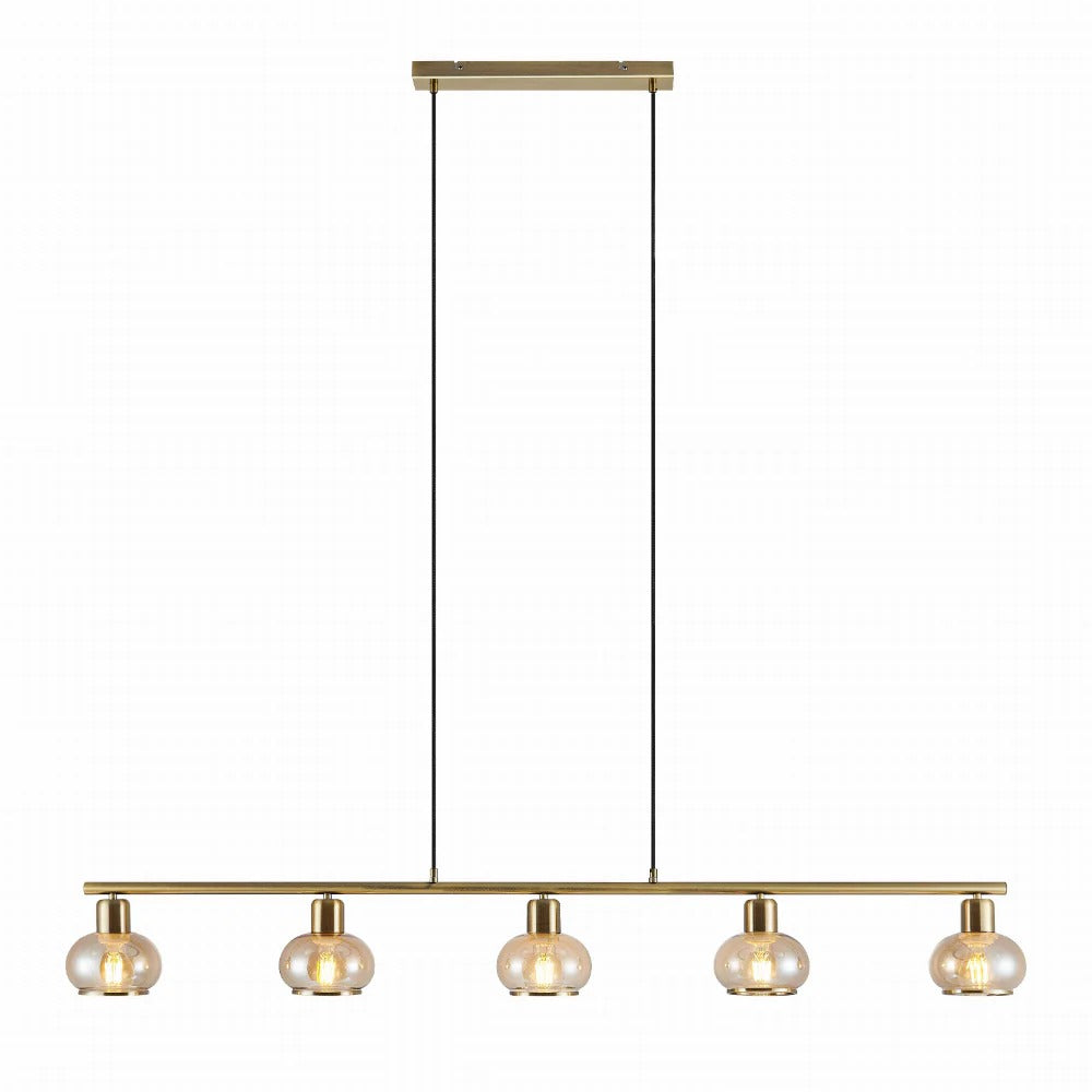 Buy Island Pendant Lights Australia MARBELL Island Pendant 5 Lights Antique Brass - MARBELL PE5-ABAM