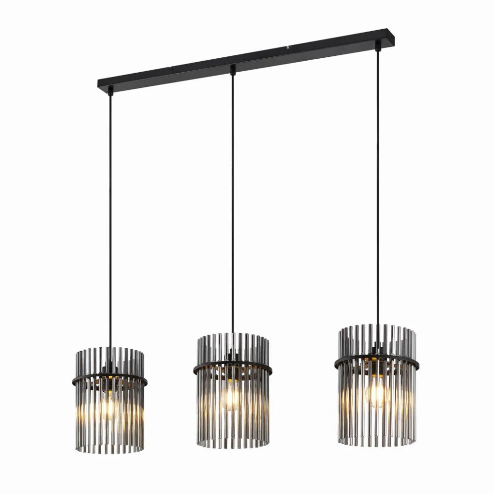 QUILO Island Pendant 3 Lights Black Smoke - QUILO PE3B-BKSM