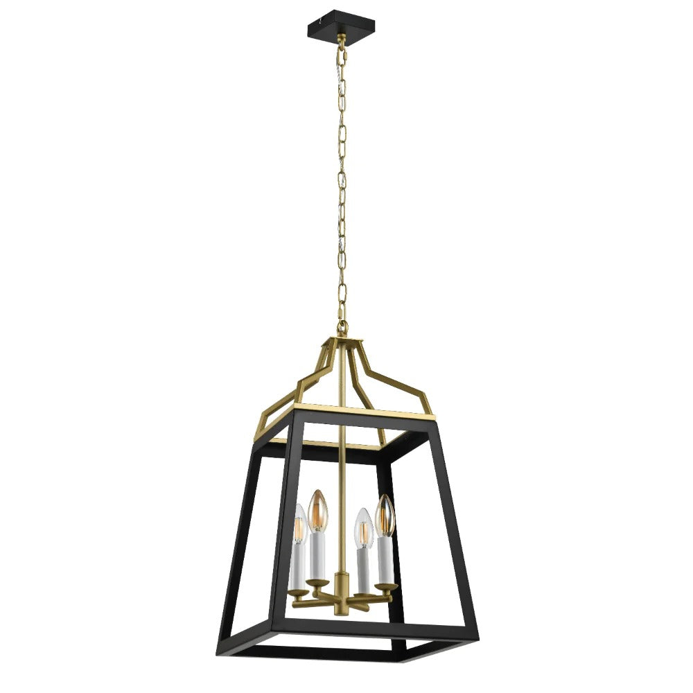 MONTEAL Pendant 4 Lights Antique Gold & Black - MONTEAL PE4-AGBK