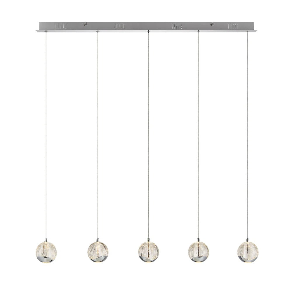 Buy Island Pendant Lights Australia SEGOVIA Island Pendant 5 Lights Chrome 3000K - SEGOVIA PE5B-CH
