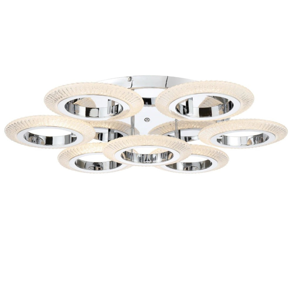 LUNA Semi-Flush Mount 7 Lights Chrome 3CCT - LUNA CTC7-CH3C