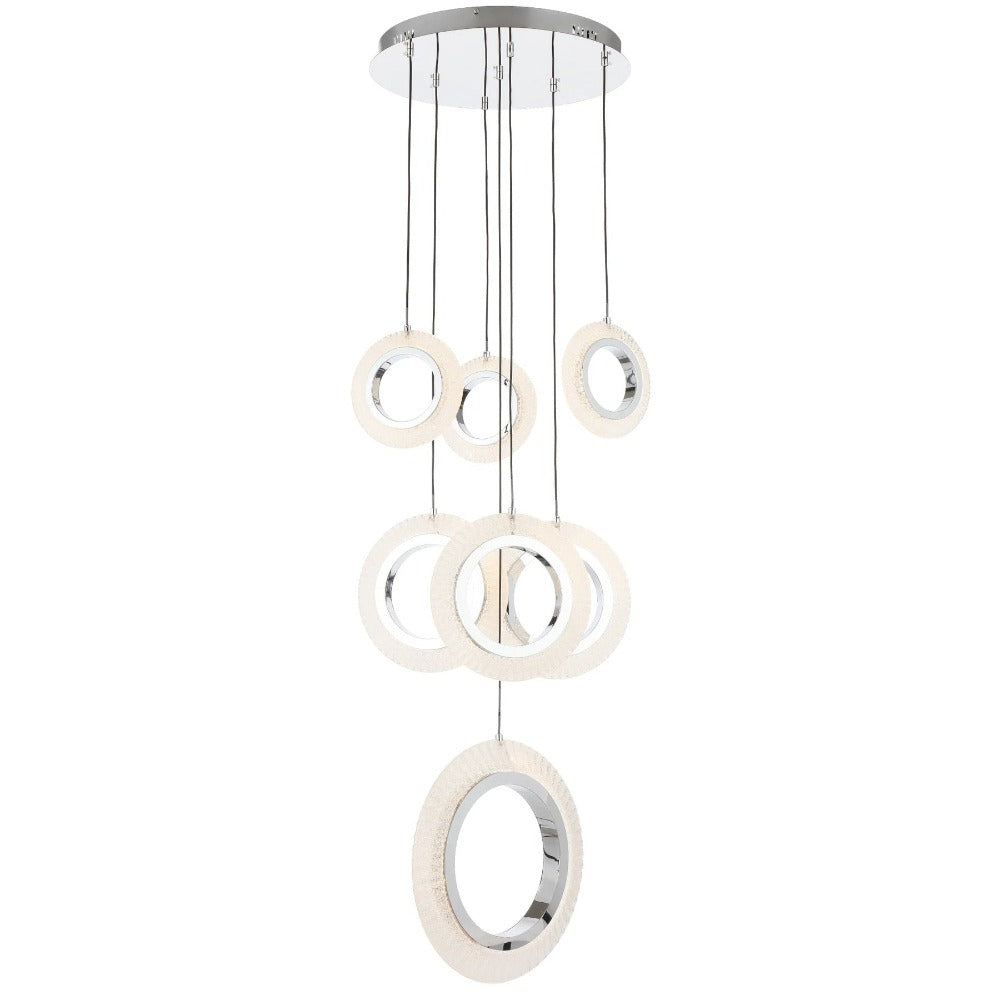 LUNA Cluster Pendant 7 Lights Chrome 3CCT - LUNA PE7-CH3C