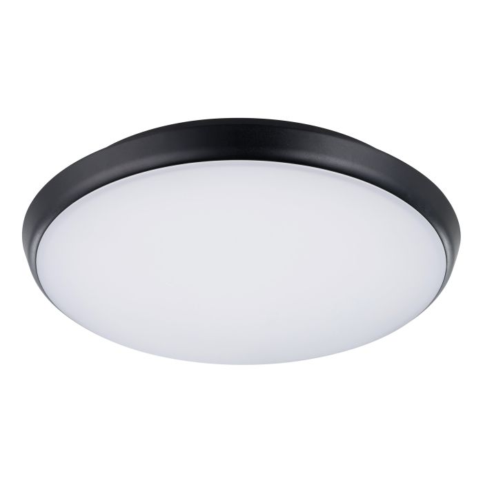 Ollie 2 LED 250mm Oyster Light 15W TRI Colour Black & White - 206397