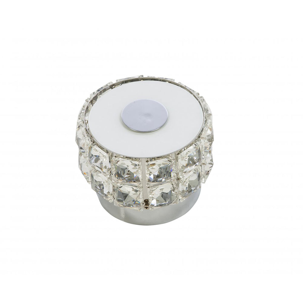 Fiorentino Lighting - GIOTTO 1 Light Chrome Crystal Close to Ceiling