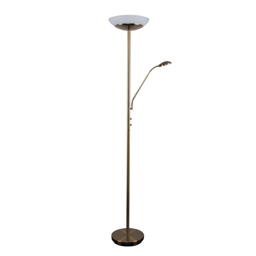 Eden Mother & Child Floor Lamp Antique Brass 3000K - 22500