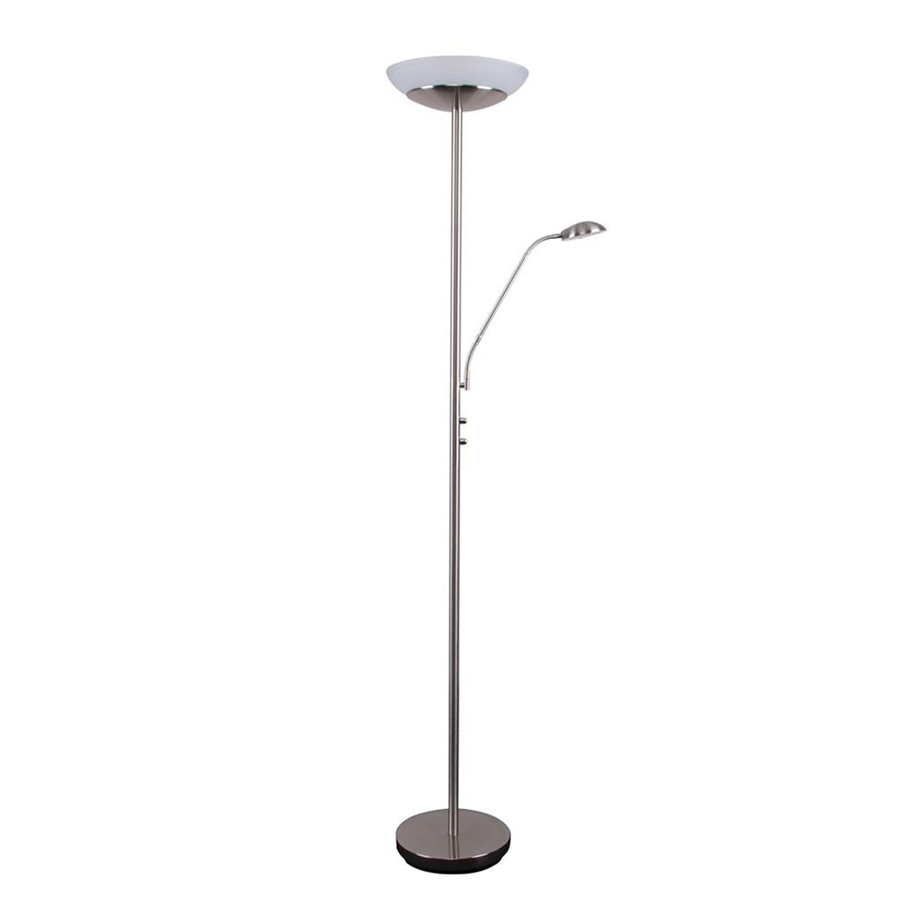 Eden Mother & Child Floor Lamp Satin Chrome 3000K - 22502