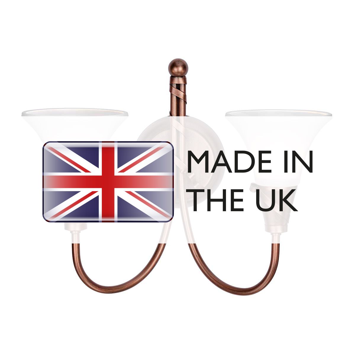 Emily 2 Light Wall Light Copper Patina - EM2-COPPER