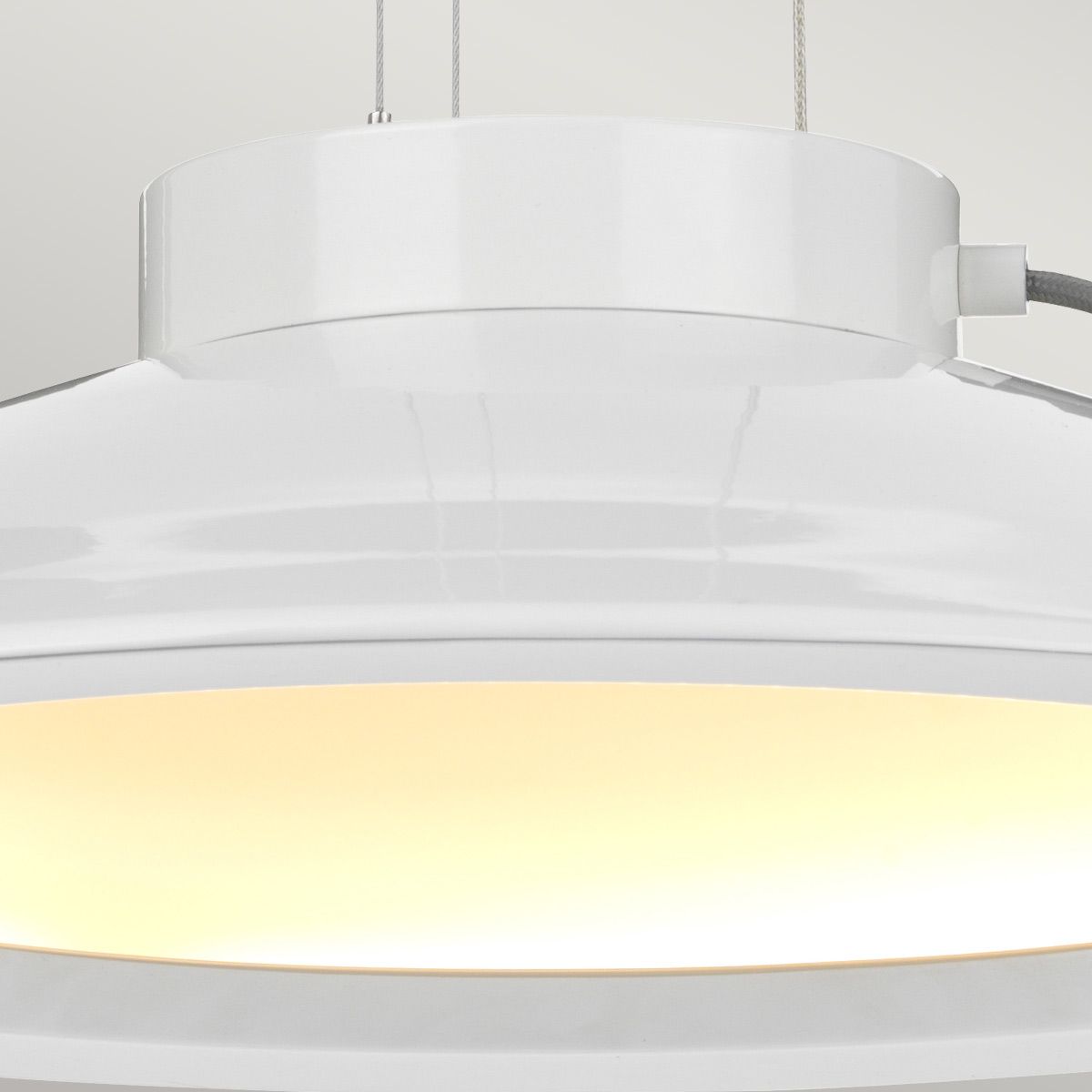 Europa Large LED Pendant White Painted - EUROPA-P-C