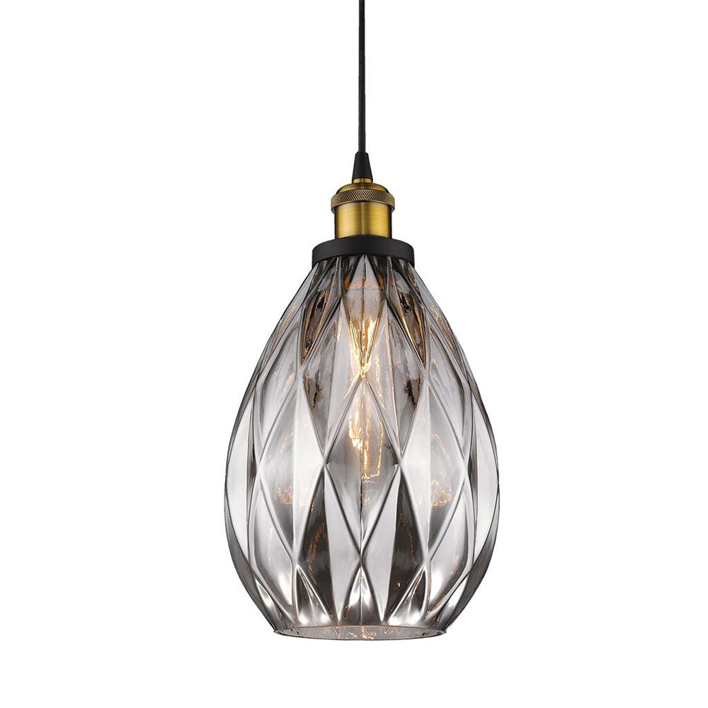 Evelyn Pendant Light Grey Glass - 31352