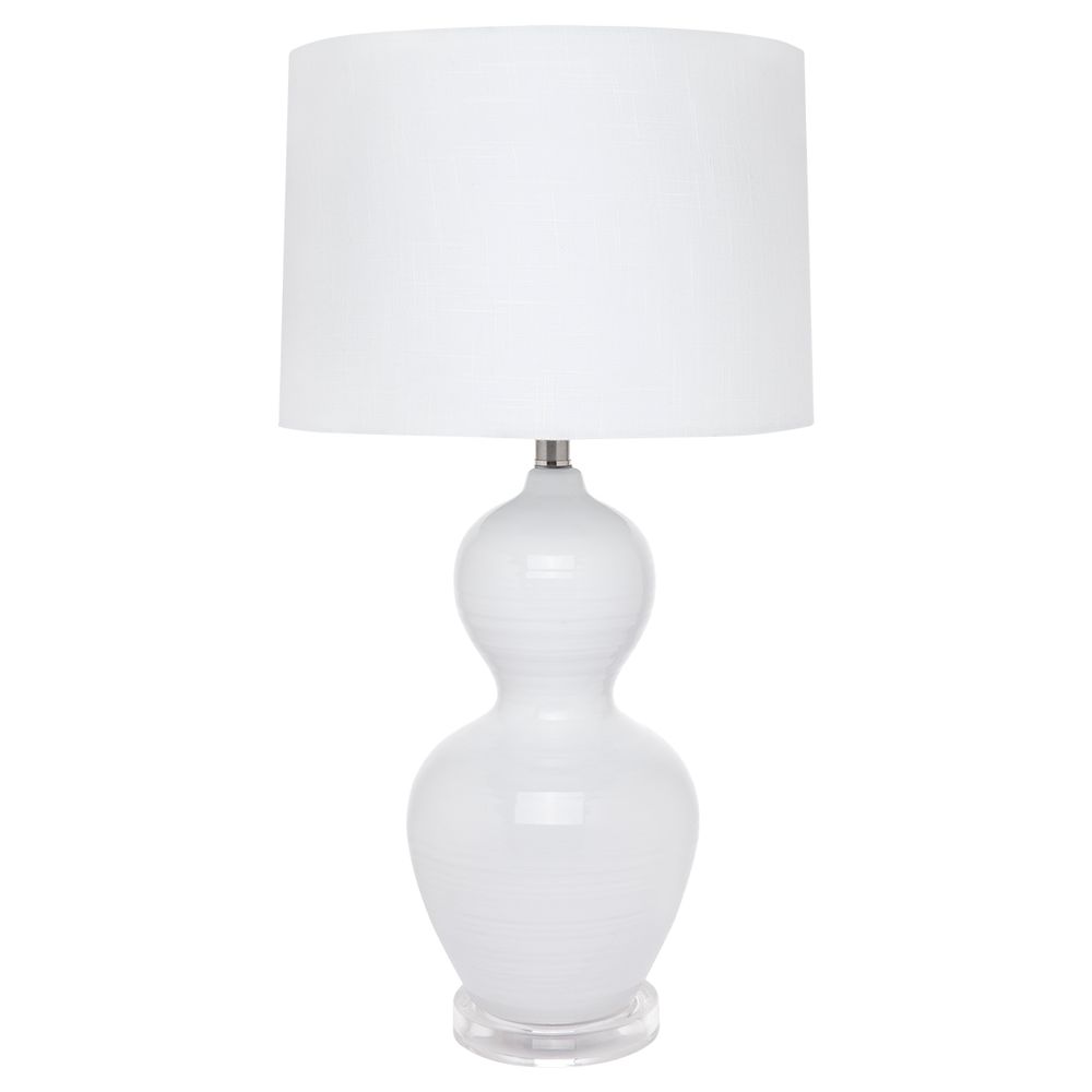 Bronte Table Lamp White Base With White Shade - 11614