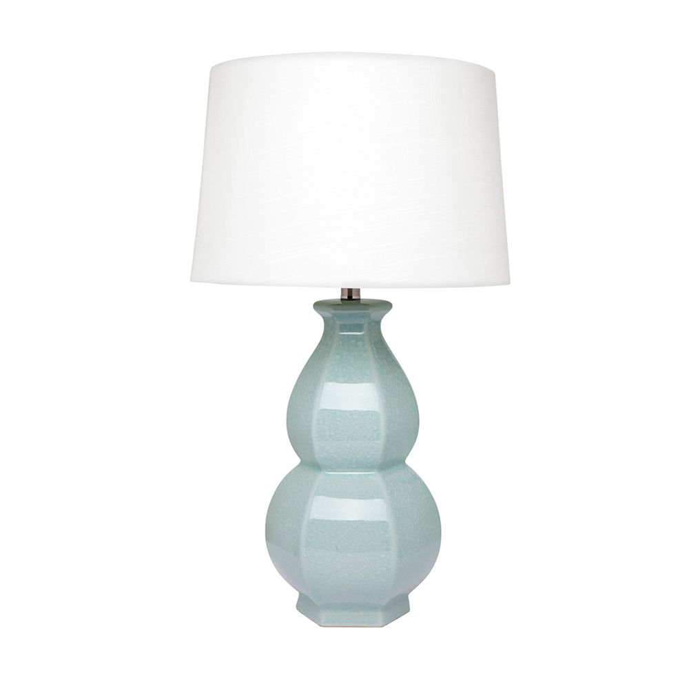 Erica Table Lamp Blue Base With White Shade - 11923