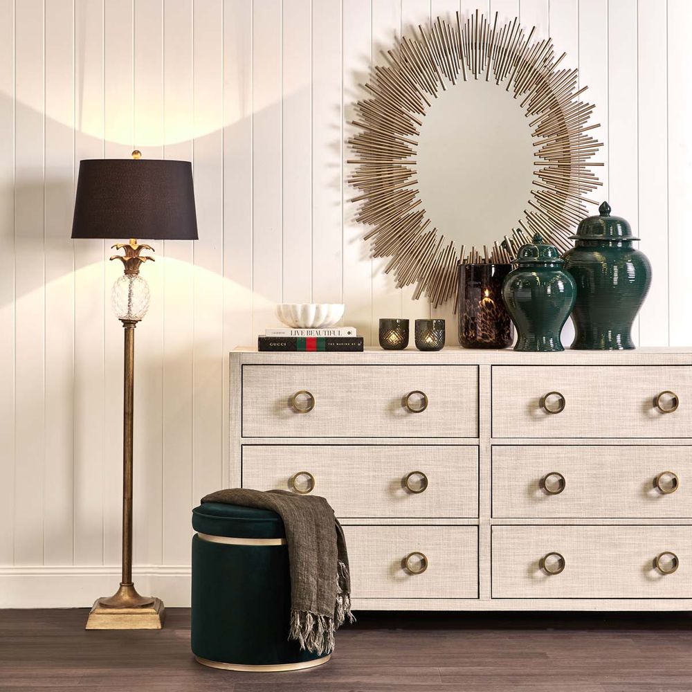 Langley Floor Lamp Antique Gold - 11618