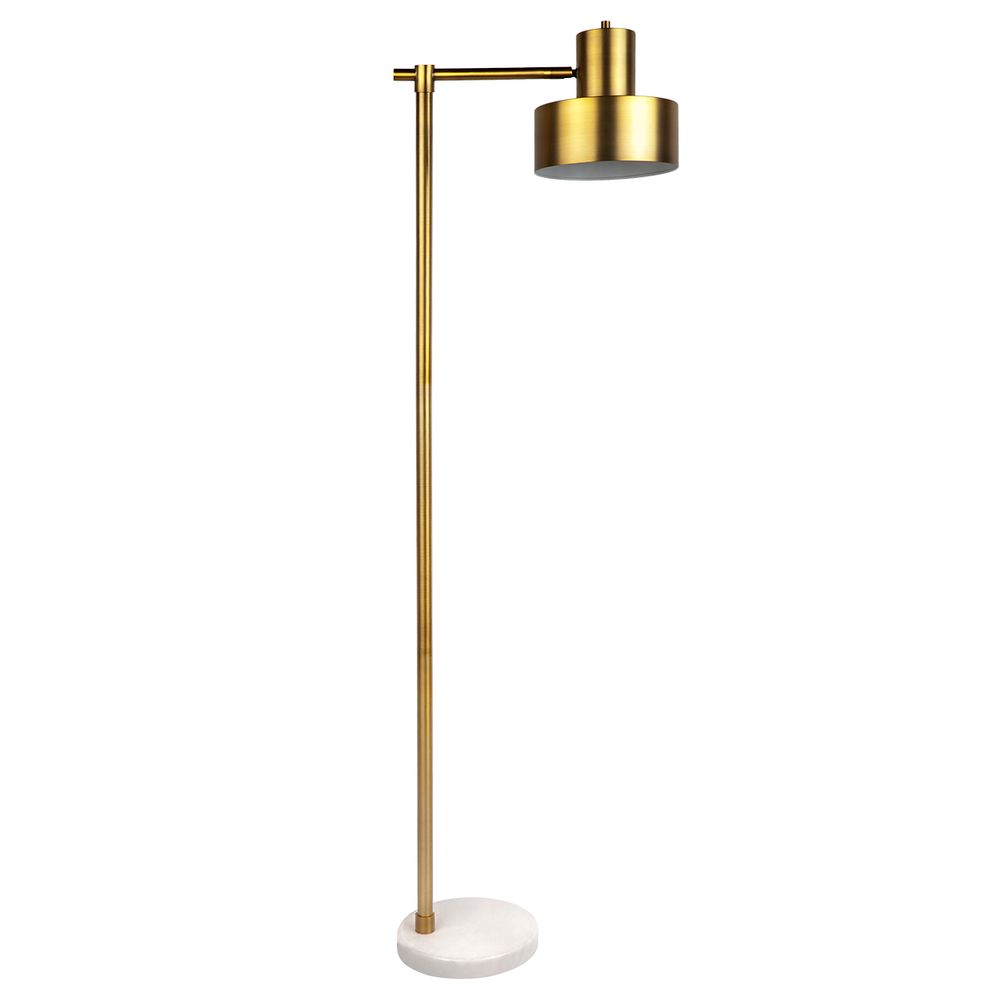 Marlin Floor Lamp Brass & White - 12099