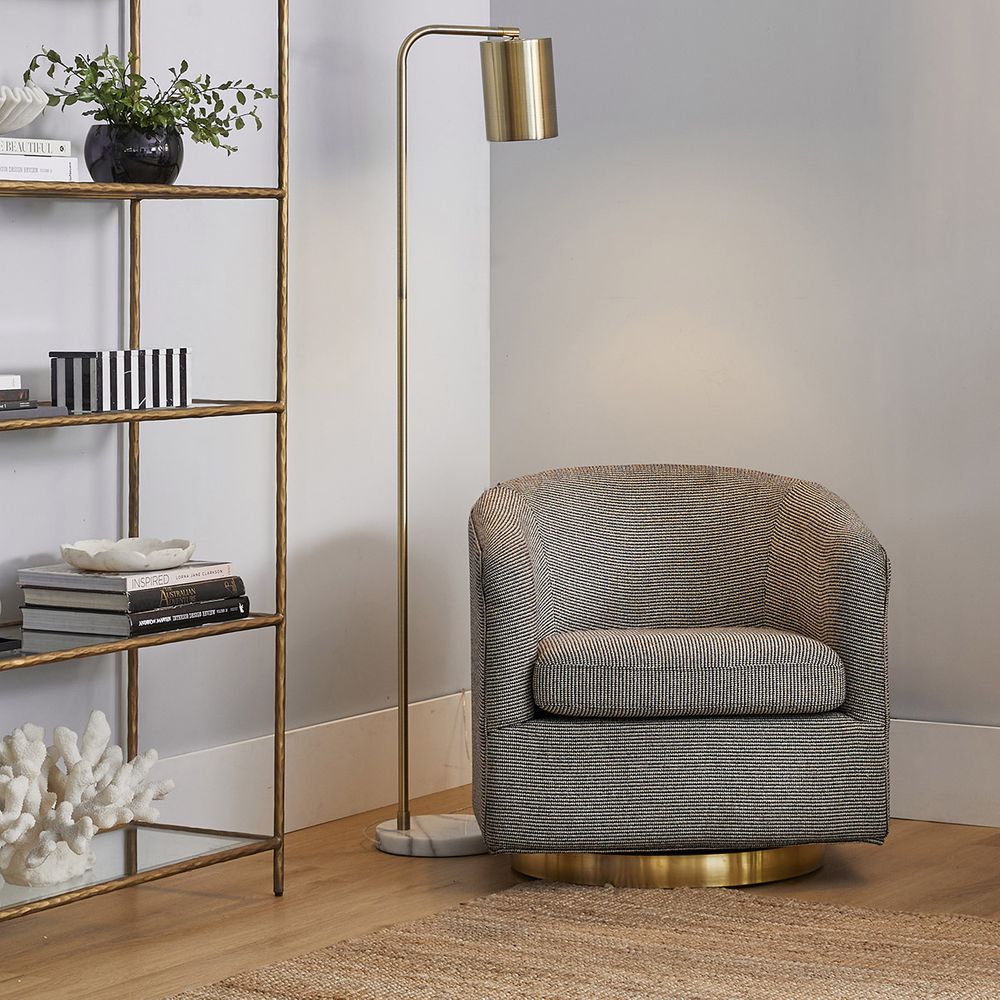 Snapper Floor Lamp Brushed Brass - 12095