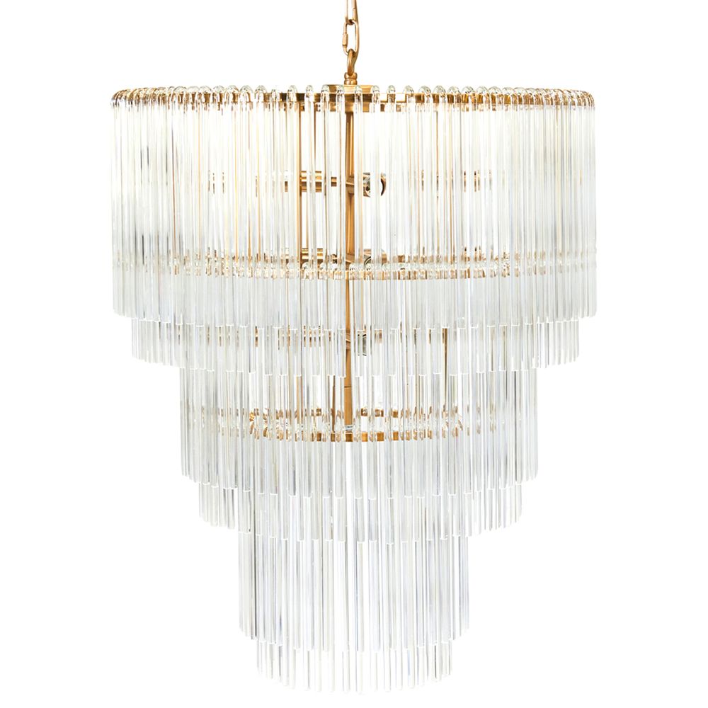 Zara 3 Tire Pendant Light Brass - B20680
