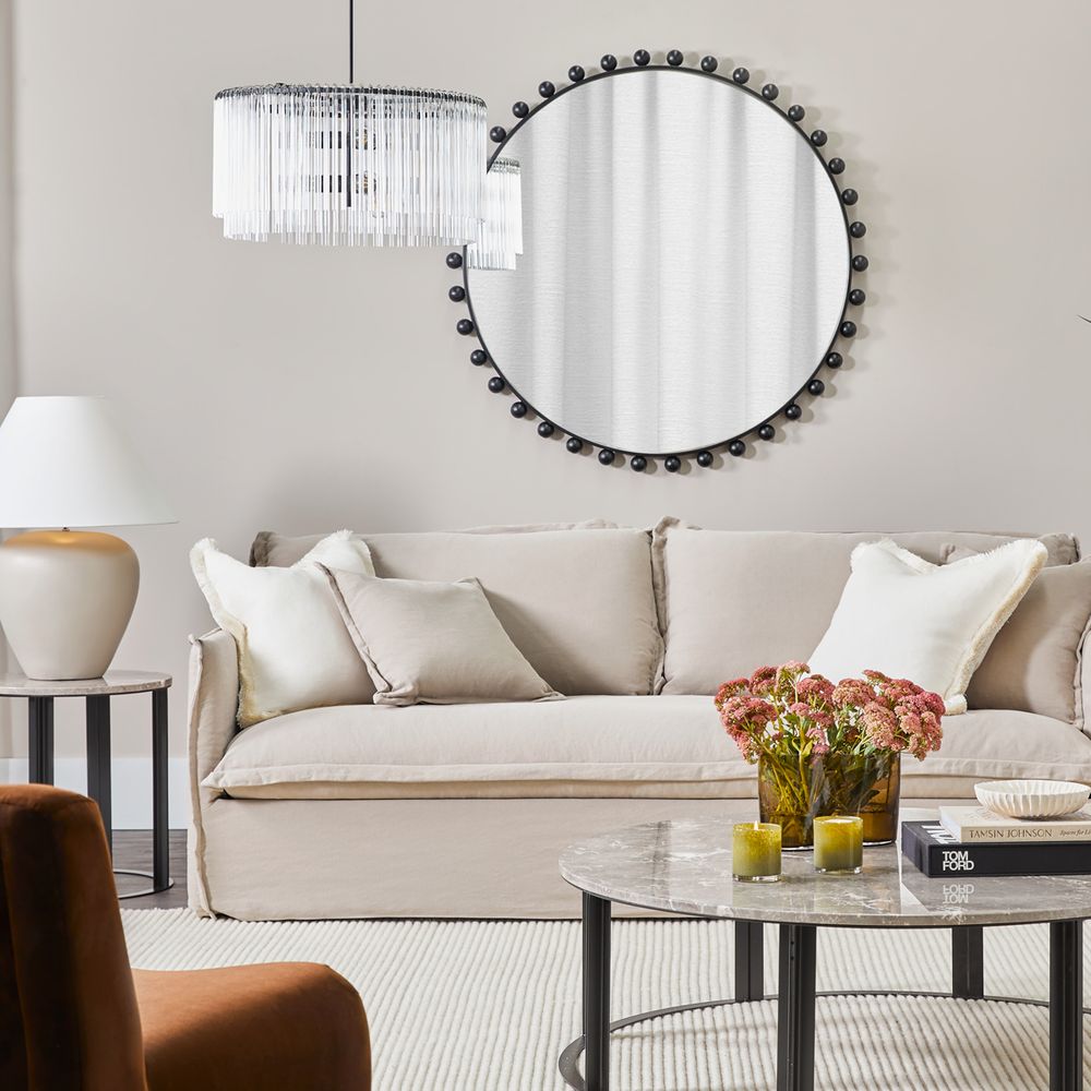 Zara Round Pendant Light Black - 20705