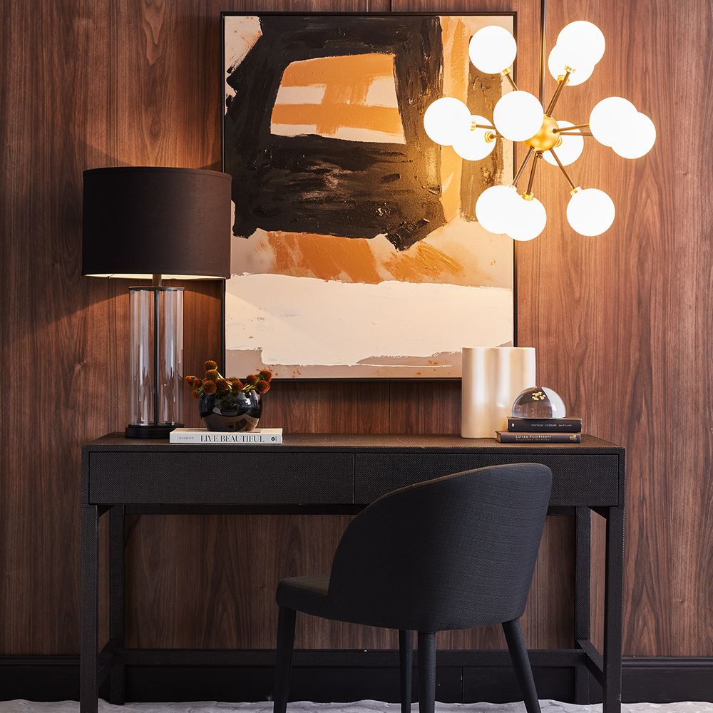 East Side Table Lamp Black Base With Black Shade - 12207