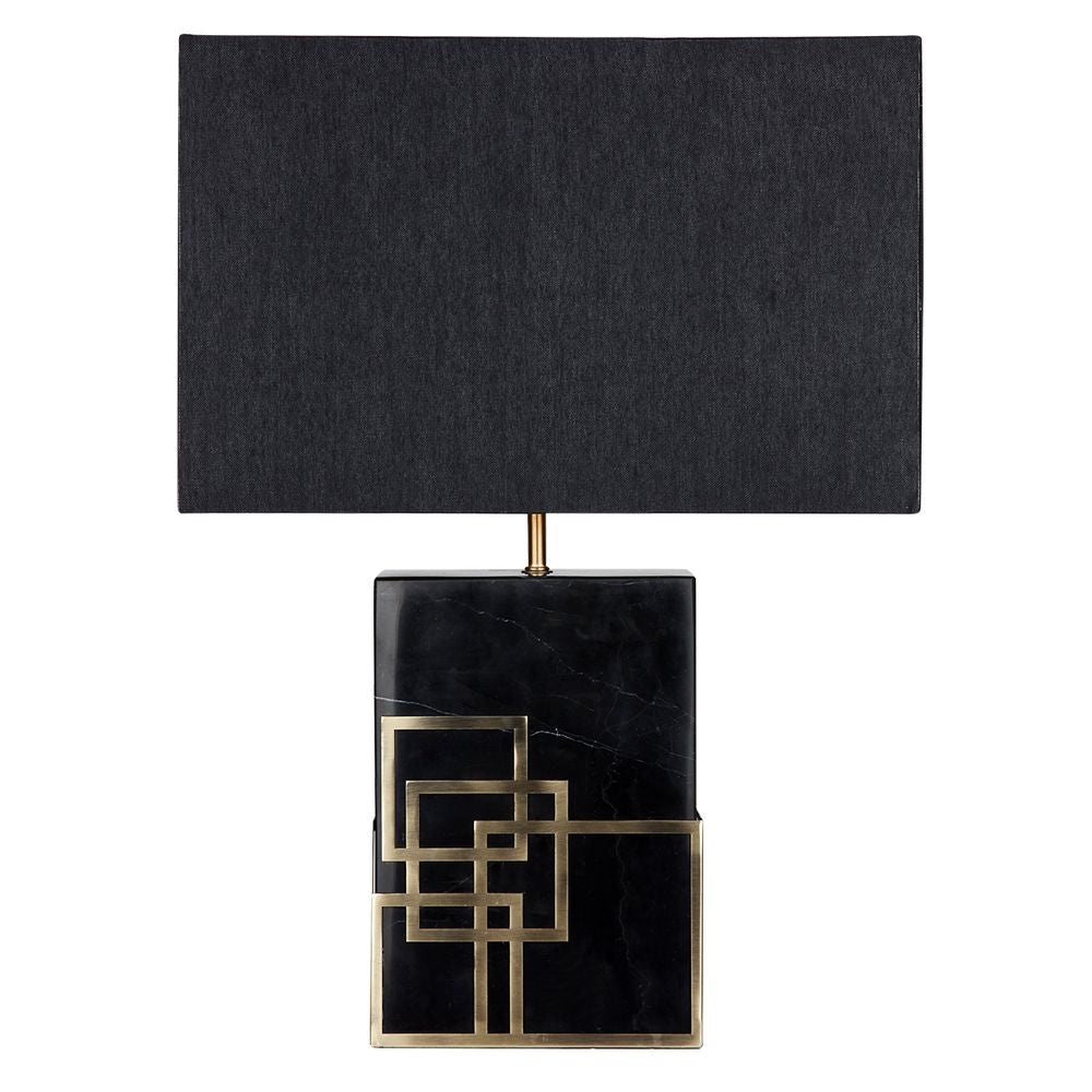 Hearst Table Lamp Brass Base With Black Shade - B11631