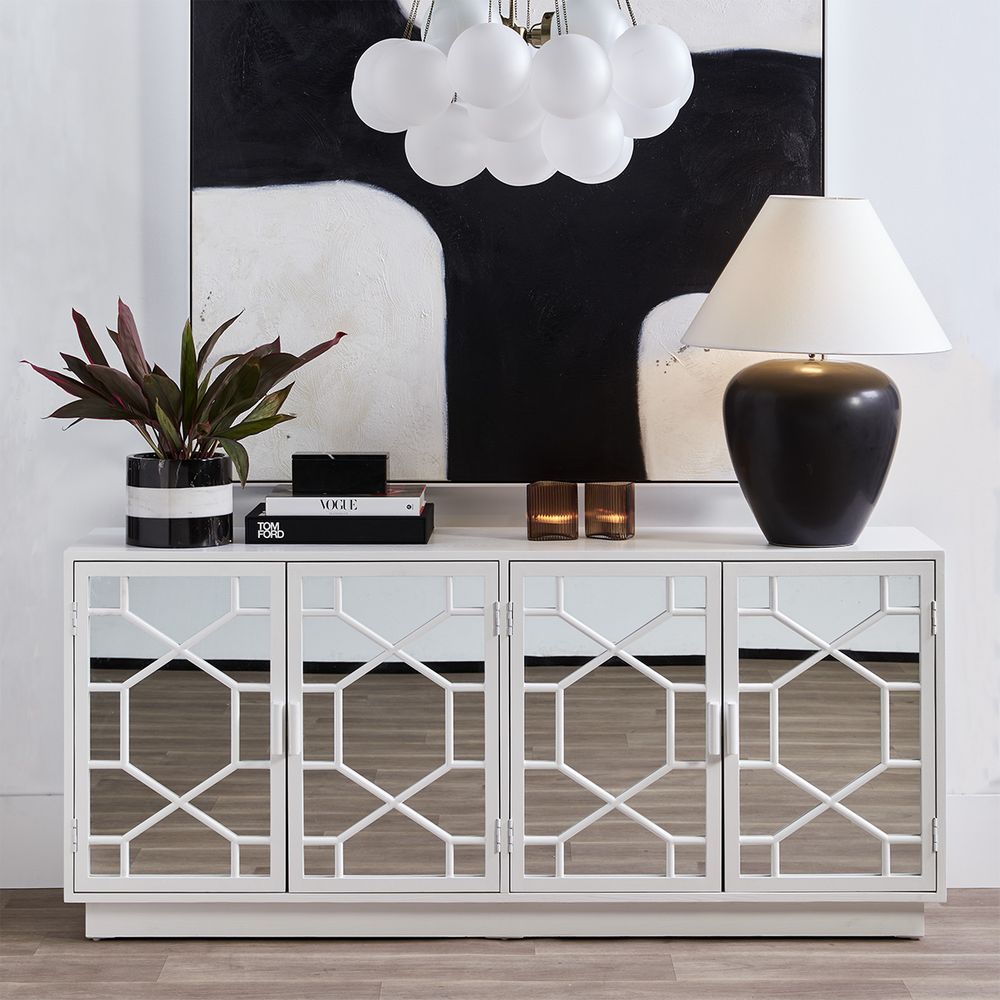 Picasso Table Lamp Black Base With White Shade - B13286