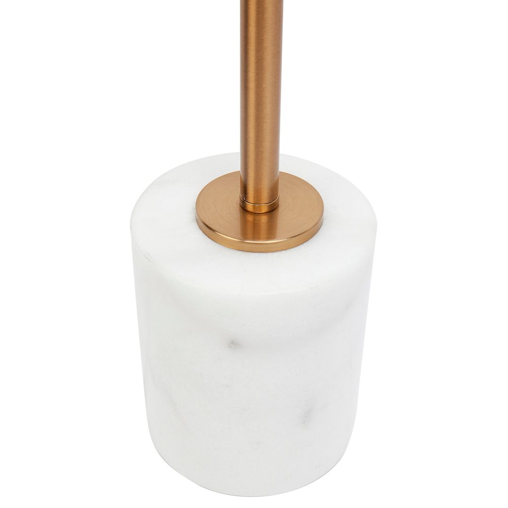 Nola Table Lamp White & Satin Brass - 12219